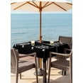 thumbnail image 3 of Outdoor Tablecloth with Umbrella Hole for Patio/Picnic/Party/Camping, Laundry Waterproof Table Cloth Square Cover Washable, Funny Wash Dry Fold Minimalist Text Black (60"x 60"), 3 of 8