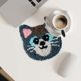 thumbnail image 4 of Punch Needle Kit for Beginners, Cat Pattern Punch Needle Kit with Yarns Embroidery Hoop Instruction, DIY Set of 6 Punchs Needles Cat Coasters Kits, 4 of 8