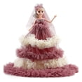 thumbnail image 1 of Advancent Vestido de muñeca para bebé, princesa, niño pequeño, recién nacido, hogar, escuela, dormitorio, vestido, juguete, regalos de cumpleaños, Decoración Rojo oscuro Advancent HA073524-06, 1 of 6