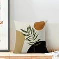 thumbnail image 3 of Boho Pillow Covers 18x18 Set of 2 Mid Century Green Black Orange Sunset Throw Pillow Covers Outdoor Modern Abstract Bohemian Tropical Leaf Pillowcase Farmhouse Linen Cushion Case For Home Sofa, 3 of 5