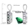 thumbnail image 2 of Switch-It Gems� Interchangeable Simulated Emerald Halo Pendant Necklace Set Round 12mm Simulated Birth Months Include, 2 of 9