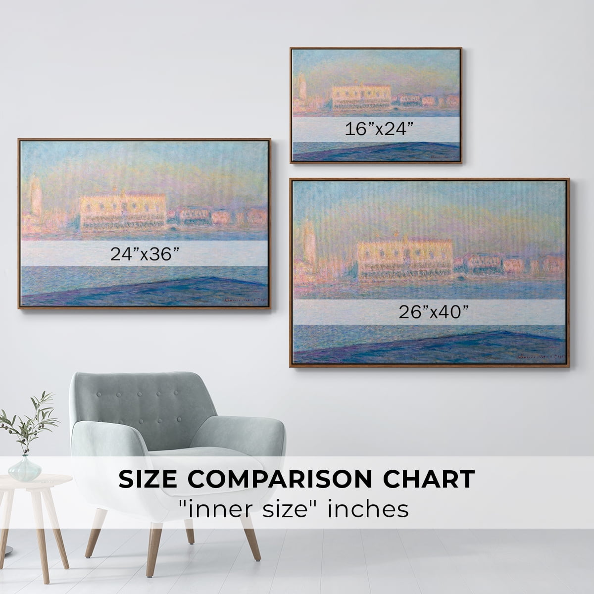 Vintage Landscape-CLVI By Wexford Home Framed in Walnut Wood Gallery Wrapped Canvas 27 in. x 41 in.