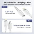 thumbnail image 6 of Compatible for iPhone Charger,Fast Charging Block with 2pack Charging Cables 6ft Cords,20W PD Power Delivery Dual USB C Charger Blocks Compatible for iPhone Charger Plug, 6 of 9