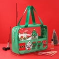 thumbnail image 3 of Juego de neceseres navideños transparentes - Organizador de artículos de tocador de viaje con bordado festivo de Papá Noel y árbol Un neceser de maquillaje, 3 of 5
