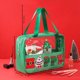 thumbnail image 3 of Juego de neceseres navideños transparentes - Organizador de artículos de tocador de viaje con bordado festivo de Papá Noel y árbol Un neceser de maquillaje, 3 of 5