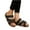 Black, variant on HaiMao Women's Flat Sandals Clearance - Criss-Cross Footbed Sandals with Faux Leather Slide for Summer Comfort Brown 12(43)