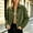 Army Green, variant on Women's Casual Faux Leather Jacket Long Sleeve Open Front Cardigan Coat | Soft Polyester Moto Style Short Outerwear for Street Wear, Date Night