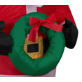 thumbnail image 4 of Home Accents Holiday 5 ft. LED Christmas Airblown Inflatable Santa Holding a Wreath, 4 of 5