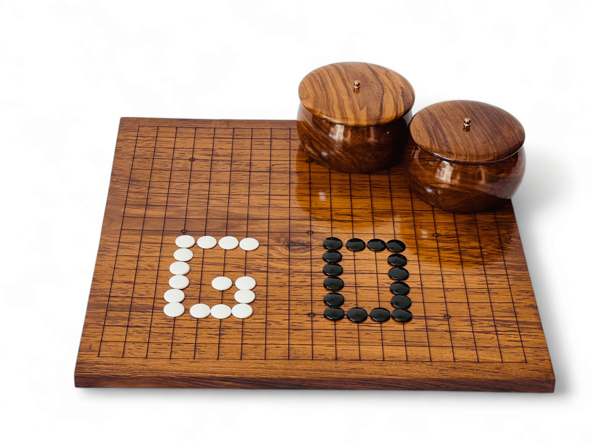 Premium Rosewood Go Board Game Set with 361 Stones & 2 Storage Bowls | 20” Classic Strategy Game, Handmade Wooden Board for Advanced Players & Collectors, Durable Tabletop Entertainment