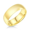 thumbnail image 2 of Ioka - 14k Solid Yellow Gold 7mm Plain Standard Classic Fit Traditional Wedding Band Ring - size 8, 2 of 5