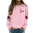 thumbnail image 2 of Bjutir Valentines Day Women Tops Sweatshirt Printed Round Neck Long Sleeve Casual Pullover Hoodie, 2 of 7