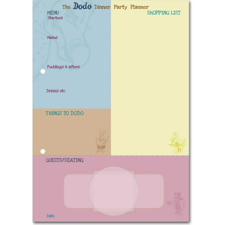 Dodo Dinner Party Planner Pad: Plan the Perfect Dinner Party with This Menu-Shopping-List-Seating-Plan-Checklist-Things-to-Do Pad (Dodo Pad) (Loose (Best Dinner Party Menu)