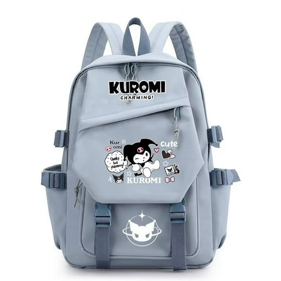 Mochila de gran capacidad de anime japonés Kuromi Melody linda