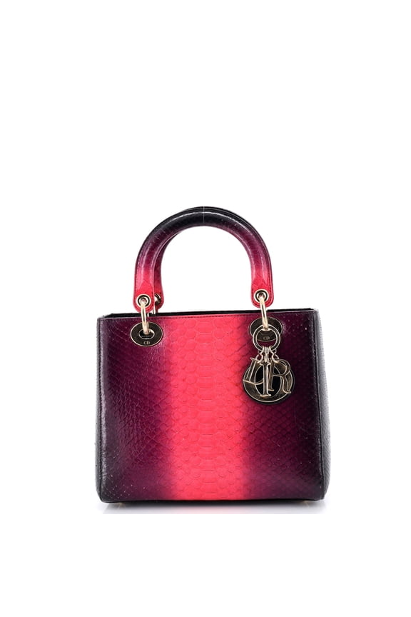 Pre-Owned Lady Dior Bag Python Medium By Rebag