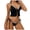 Black, variant on Yammkia 2 Piece Bikini Set Cutout Popular Swimsuit High Waisted Textured 2026 Summer Beach Swim Bathing Suits Thong Bikini(Black,M)