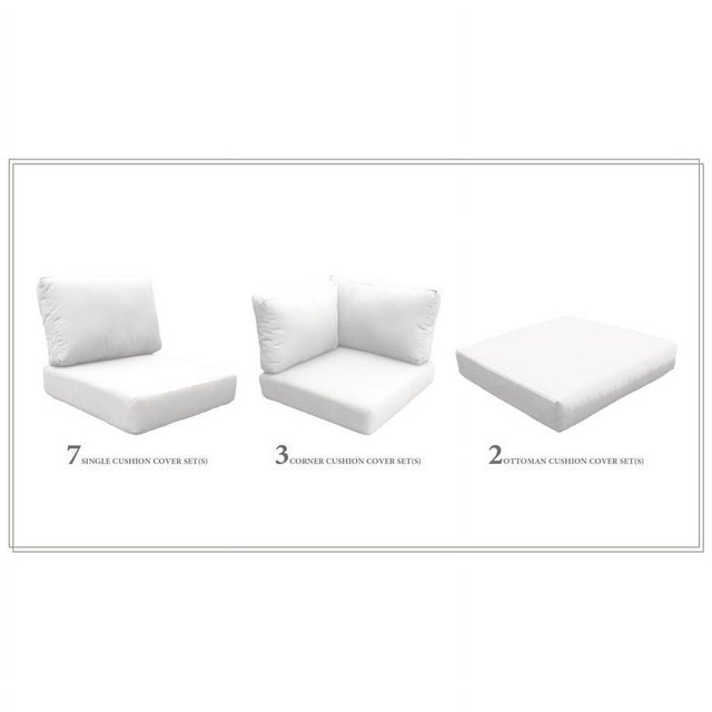 Coussin Arrière Haut pour BARBADOS-17c en Voile Blanche