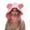 Pink, variant on Face Cover Protective Winter Hat Bear Ear Design Stretchable Knitted Scarf Hat for Women Teens Daily Outdoor Activity