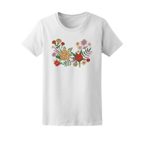 Tropical Fashion Flowers T-Shirt Women -Image by Shutterstock, Female XX-Large