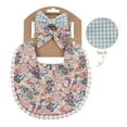 thumbnail image 5 of 4 Uds. Diadema con lazo, toalla para Saliva, conjunto de diadema, paños para babear, babero impermeable de encaje de algodón para bebés recién nacidos y niñas, 5 of 5