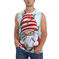 thumbnail image 1 of Fotbe Funny Christmas Gnome Men's Camiseta sin Mangas Estampada para Hombres, Playera Casual para Gimnasio, Entrenamiento, Playa-Small, 1 of 7