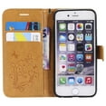 thumbnail image 2 of iPhone 6 Plus/ 6S Plus Wallet case, Allytech Pretty Retro Embossed Butterfly Flower Design PU Leather Book Style Wallet Flip Case Cover for Apple iPhone 6 Plus and iPhone 6S Plus, Yellow, 2 of 10