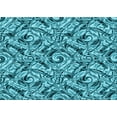 thumbnail image 1 of Ahgly Company Indoor Rectangle Patterned Teal Green Area Rugs, 5' x 7', 1 of 6