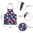 thumbnail image 3 of Red Blue Camo Bold Shapes Pattern Kids Aprons for Girls and Boys,Adjustable Neck Strap Toddler Aprons for Kids Cooking Baking, 3 of 6