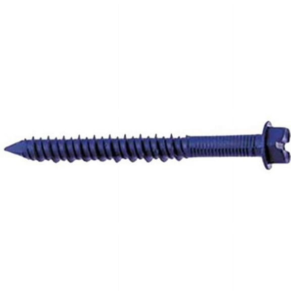 Tapcon Masonry Screw, 3/16" Dia., Hex, 1-3/4" L, Steel Blue Climaseal, 100 PK