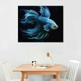 thumbnail image 2 of Nawypu  Betta Fish Art 3 Canvas Art - Home Decor Wall Art Print Poster Painting Large, 2 of 4