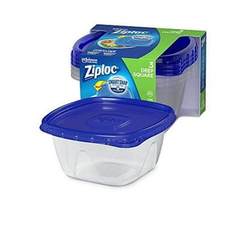 Lot of 3 ZIPLOC 28 oz 3.52 cup Round Covered Food Storage Containers #7A14-5