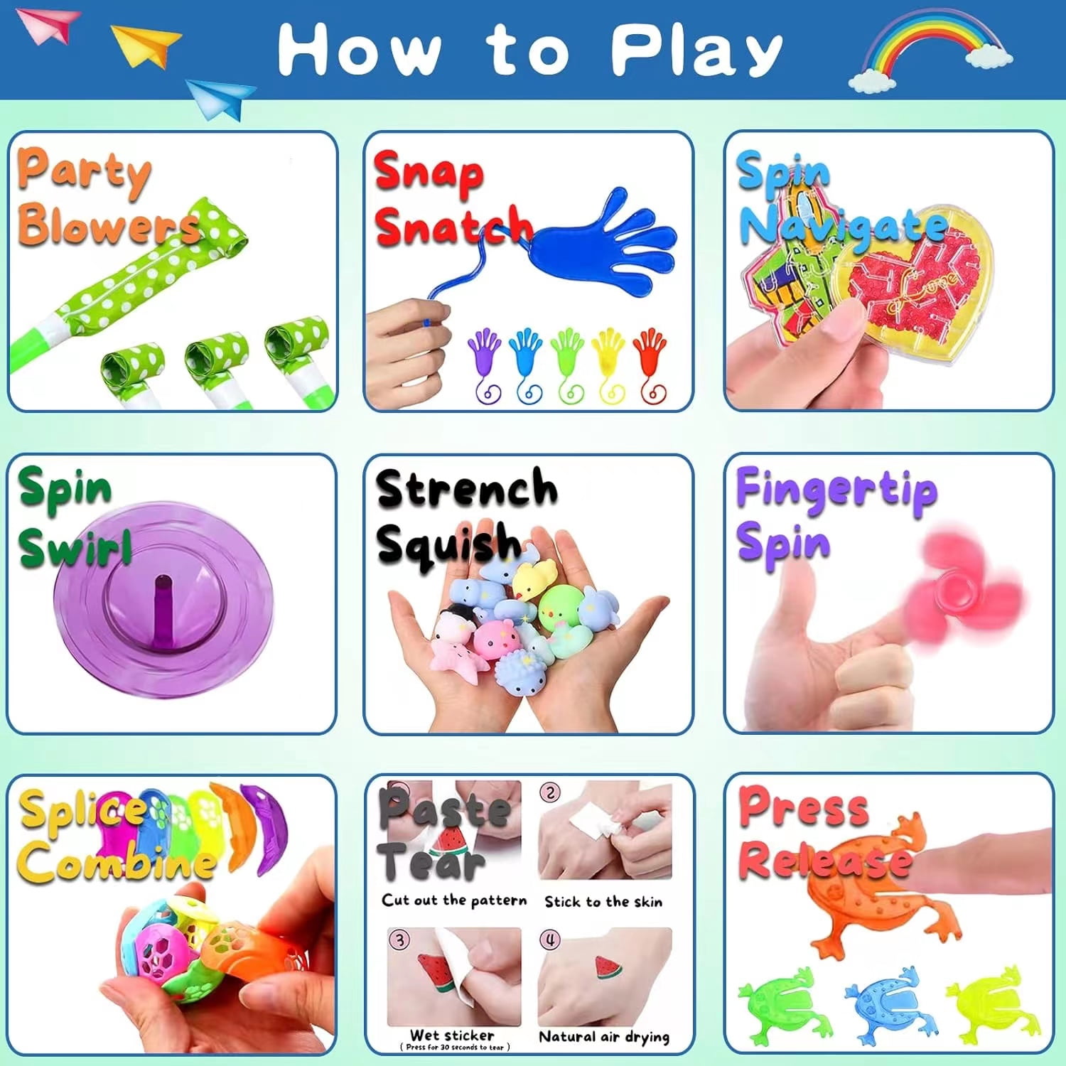 DuoDuoHouse 120 Pcs Party Favors for Kids 3-5 4-8-12, Birthday Gift for Kids, Goodie Bags Treasure Box Toys For Classroom Rewards, Kids' Party Supplies For Pinata Stuffers, Carnival Prizes