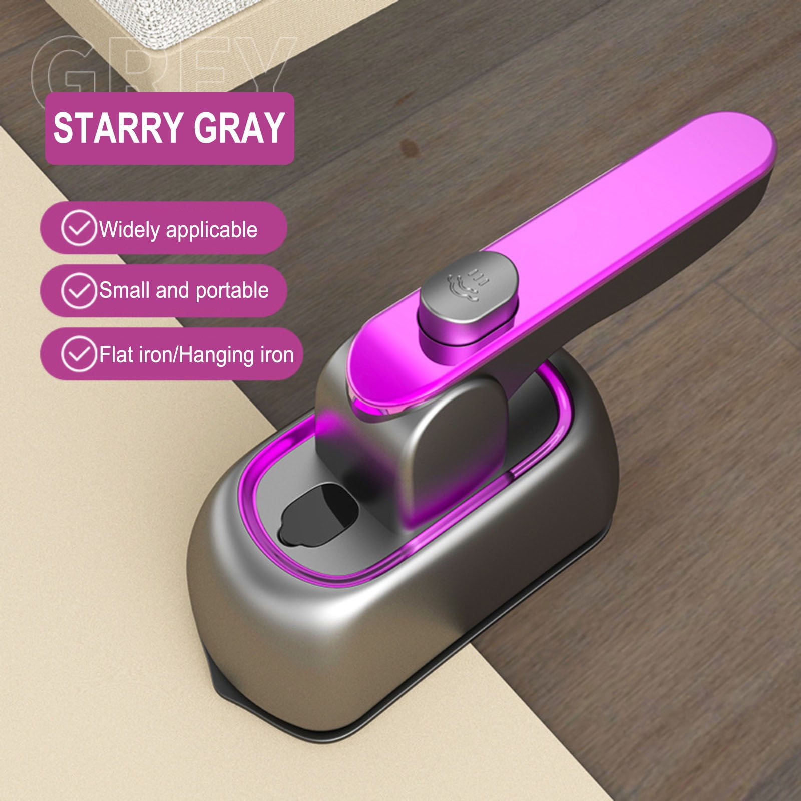 Pompotops Portable Electric Steamer Iron, Handheld Hanging Ironing Machine, Household Small Ironing Machine, Dormitory Clothes Ironing Machine
