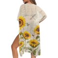 thumbnail image 5 of HELLHERO Women's Sunflower Dragonfly Kimono Cover Up - Vintage Botanical Print, Lightweight Breathable Beach Cardigan for Summer Vacation, Pool & Resort, 5 of 6