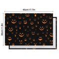 thumbnail image 5 of Black Halloween Pumpkin Faces Summer Placemats Table Placemats Set Of 6-Linen Kitchen Washable Placemats Table Mats 11.8"x17.7" Non-Slip Heat Resistant, 5 of 5