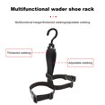 thumbnail image 6 of Sioweci Fishing Wader Boot Hanger Adjustable Strap Storage Drying Hanger Rack with 360-degree Swivel Hook Footwear Shoe Hanger Organizer Black, 6 of 11