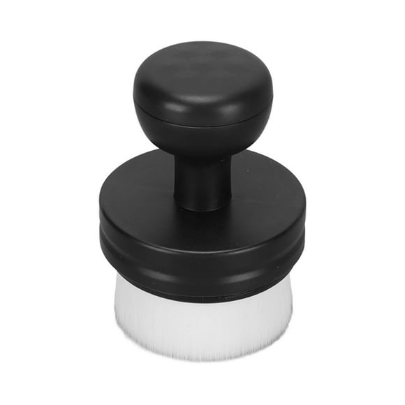 Liquid Powder Foundation Brush, Strong Grasping Power Round Shaped Flat Top Comfortable Grip Soft Brush Hair Liquid Foundation Brush ABS Handle  for Traveling