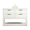 thumbnail image 3 of Elegant Decor Larkin 48" Solid Wood MDF Single Bathroom Vanity in White, 3 of 8