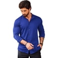 thumbnail image 3 of COOFANDY Men's Long Sleeve Button Up Dress Shirts - Athletic Fitted Slim Fit, 3 of 9