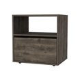 thumbnail image 2 of Modern Nightstand With Dark Brown/black Finish, 19.89''w X 20.55''h 15.4''d, Ample Storage Options In Functional, 2 of 3