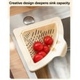 thumbnail image 6 of 3 PCS Sink Strainer Basket,Faucet Hanging Strainer,Hanging Kitchen Sink Strainer Basket,Sink Food Catcher with Press Dumping,Food Fruit Vegetable Drain Shelf Sink Storage Holder, 6 of 12