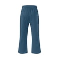 thumbnail image 5 of LADIGASU Men's Capri Pants with Drawstring Breathable Casual Pants for Travel, Beach,Outdoor, 5 of 6