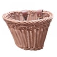 thumbnail image 1 of Kids Front Handlebar Rattan Handwoven Bike Basket Kids Woven Bike Basket For Boys And Girls Bicycles Wicker Basket, 1 of 9