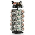 thumbnail image 1 of Made Easy Kit Carousel Coffee Pod Holder, Compatible with Keurig K-Pods K-Cups, Countertop Rack Storage Organizer, Metal Home and Kitchen Decor, Capsule Café Station Bar (Large, Black Cat), 1 of 4