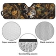 thumbnail image 7 of POLERO Hunting Camo Wolf Windshield Sun Shade for Car Off-road Vehicle SUV Truck (52.95x16.14 Inches), Sun Shade Windshield, Shades for Windows, Protector Blocks UV, Funny Car Decor, 7 of 7