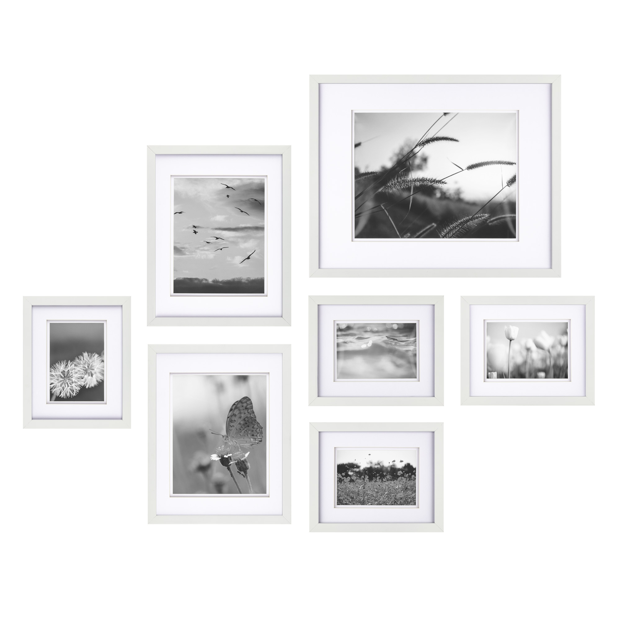 StyleWell White Contemporary Gallery Wall Frame Set (7-Pieces)