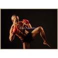 thumbnail image 3 of Póster de pintura de papel Kraft para entrenamiento de fitness y boxeo, pegatinas de pared para gimnasio, decoración del hogar, 3 of 5