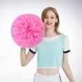 thumbnail image 1 of Hbdhejl 2Pcs Cheerleaders Handheld Color Flower Sports Activities Performance Cheering Supplies Round High Density Color Strip Lightweight Double Finger Ring Buckle Design Anti Slip Off, 1 of 4