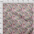 thumbnail image 3 of oneOone Polyester Spandex Fuschia Pink Fabric Florals Sewing Material Print Fabric By The Yard 56 Inch Wide, 3 of 4