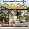thumbnail image 4 of EastVita 10-10FT Gazebo Pergola Awnings for Patio Wall Mounted Gazebos Pergola on Clearance with Metal Frame Lean to Gazebo Patio Canopy Outdoor Pergolas for Patios Deck Porch Backyard, 4 of 5