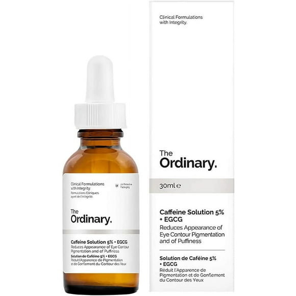 the ordinary caffeine solution 5% + egcg (30ml) reduces eye puffiness and dark circles